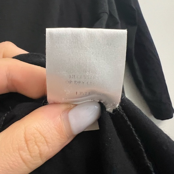 Eileen Fisher Black 3/4 Sleeve Split Hem Round Neck Tunic - Size S - Picture 7 of 13